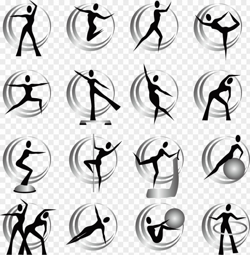 Fitness Icon Physical Exercise Yoga Aerobics PNG
