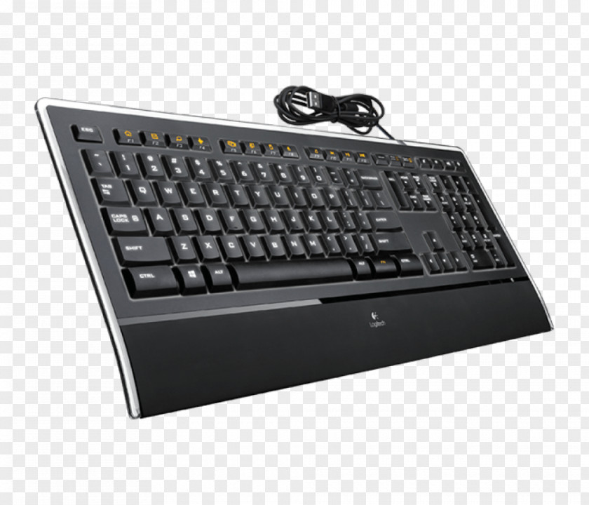 Laptop Computer Keyboard Logitech Illuminated K740 Numeric Keypads QWERTY PNG
