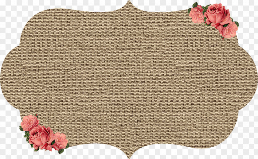 Shabby Hessian Fabric Picture Frames Paper Clip Art PNG