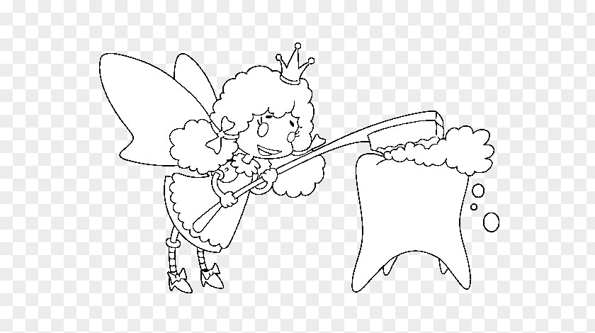 Fada Do Dente Tooth Fairy Coloring Book Colouring Pages PNG