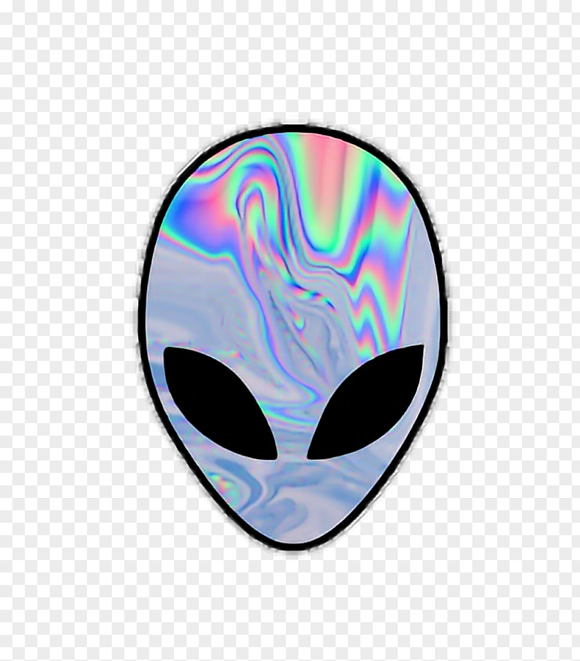 Alien Holography Image Sticker Desktop Wallpaper PNG