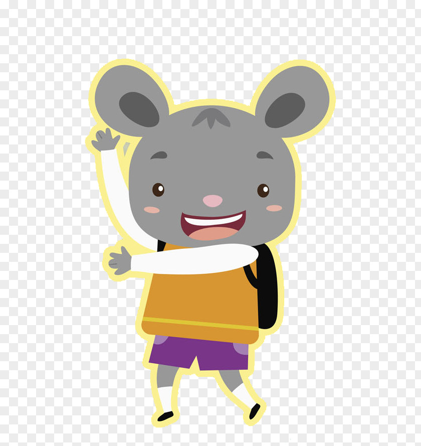 Lovely Mouse Cartoon Clip Art PNG