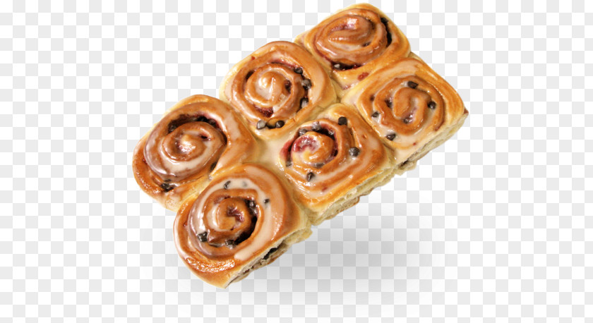 Raspberry White Chocolate Frosting Cinnamon Roll Danish Pastry Bread And Butter Pudding Bakery PNG