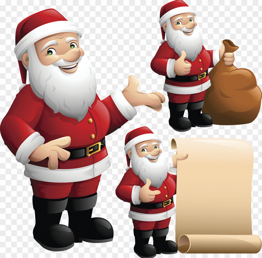 Santa Claus Illustration Claus's Reindeer Christmas Ornament PNG