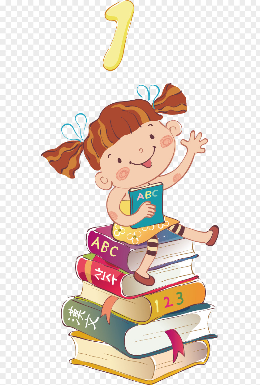 Creative Cute Kids Poster Child Book Clip Art PNG