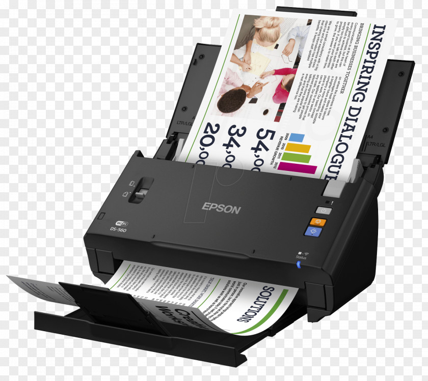 Image Scanner Epson WorkForce DS-560 Document B11B221401 DS-510 DS-520 Sheet-Fed PNG