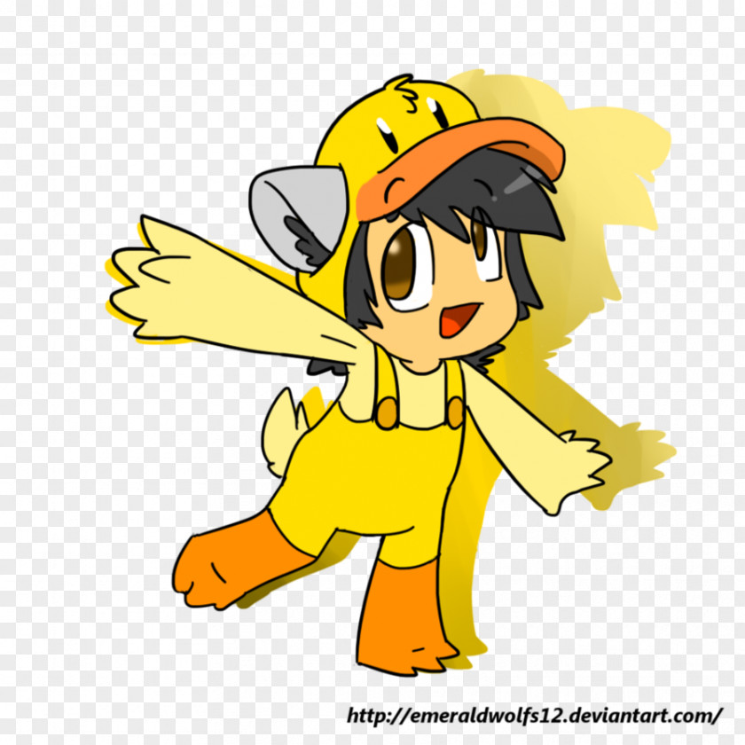 Yellow Duck Carnivora Cartoon Character Clip Art PNG