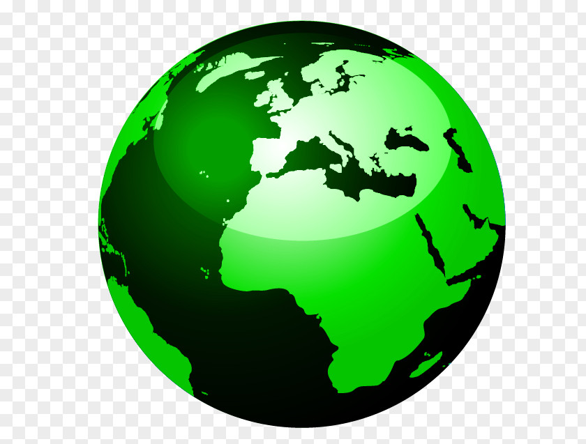 Green Earth World Map Globe Microsoft PowerPoint PNG