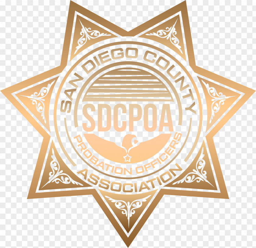 Vector Gold San Diego County Probation Officer's Association Logo US Department Of The Navy Police Officer PNG
