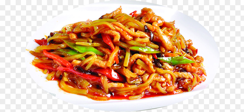 Rich Flavored Pork Hotel Chow Mein Chinese Noodles Lo Mie Goreng Fried PNG