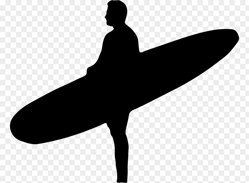 Silhouette Surfboard Clip Art PNG