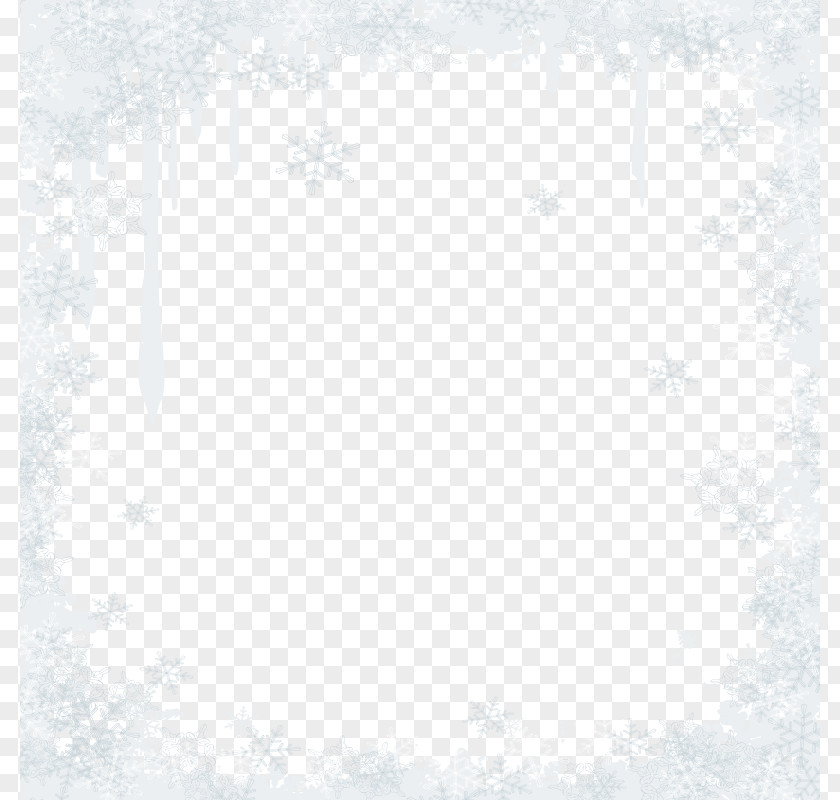 Beautiful White Snowflake Border Black And Pattern PNG