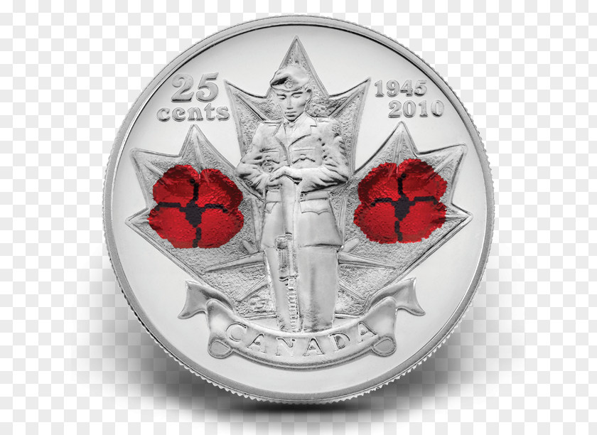 Canada Day Uncirculated Coin Quarter Poppy Cent PNG