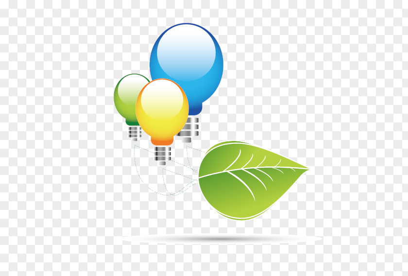 Lamp And Leaves Environmental Protection Natural Environment Illustration PNG