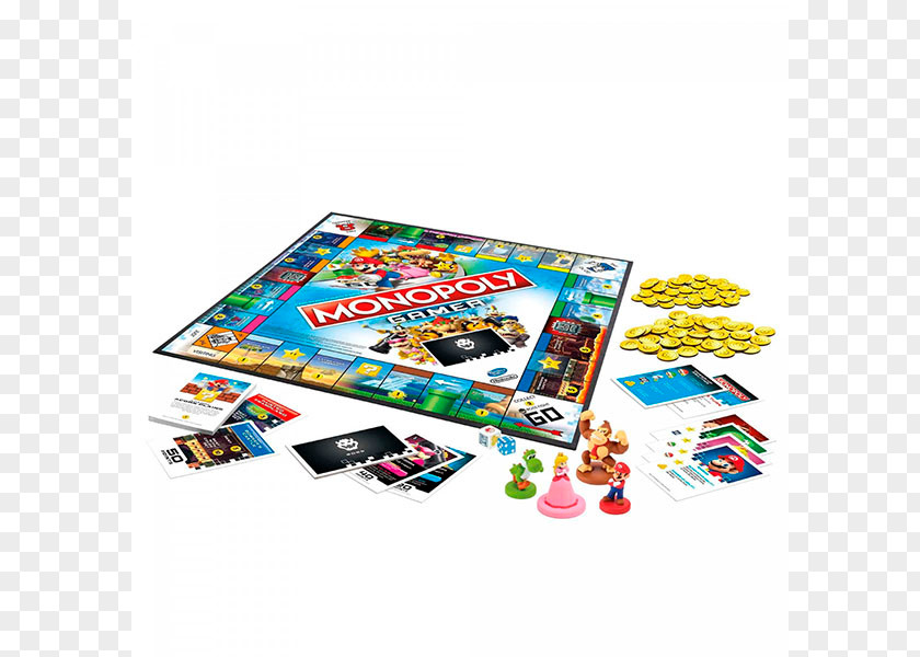 Mario Bros Bros. Monopoly Princess Peach Board Game PNG