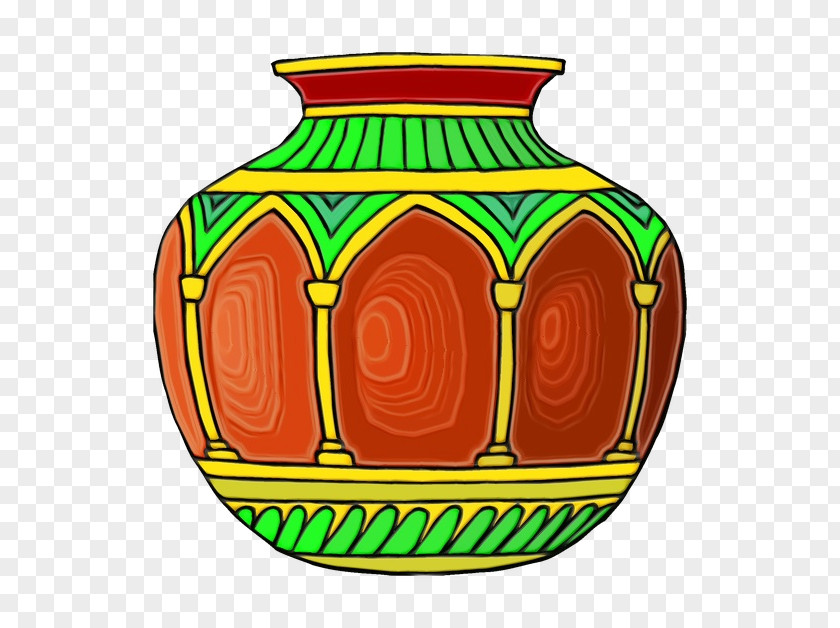 Urn Interior Design Watercolor Drawing PNG