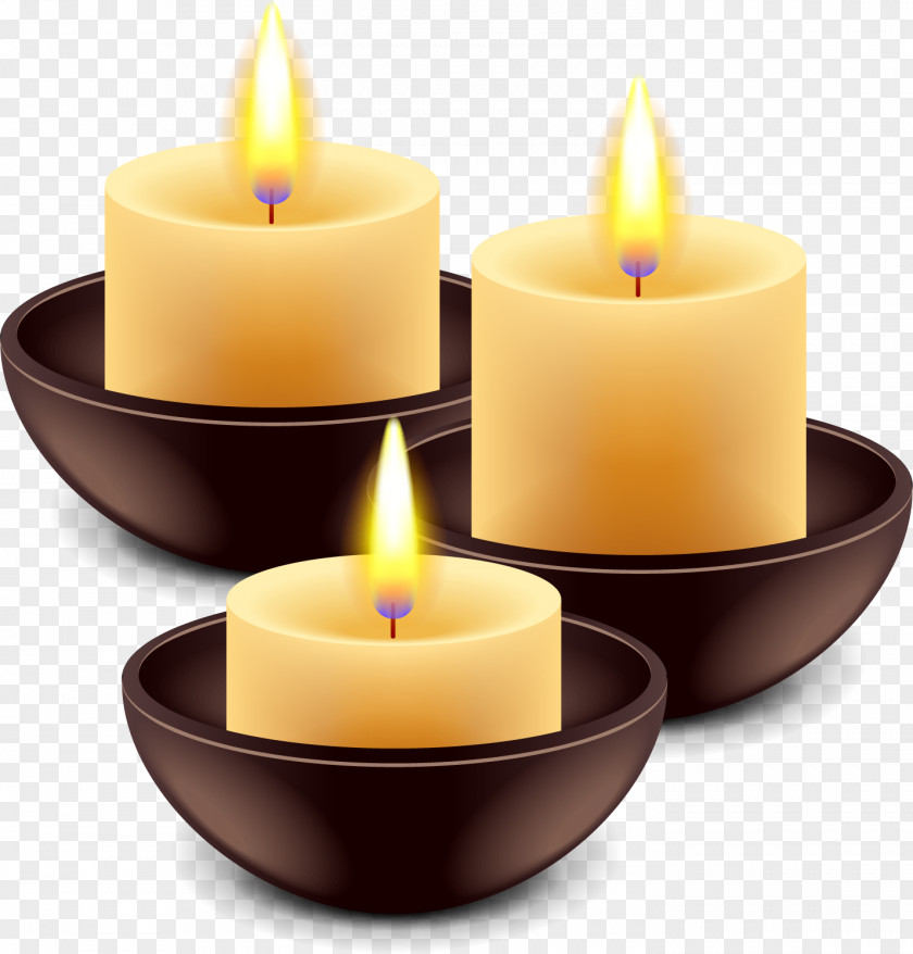Vector Hand-painted Candles Candle Flame PNG