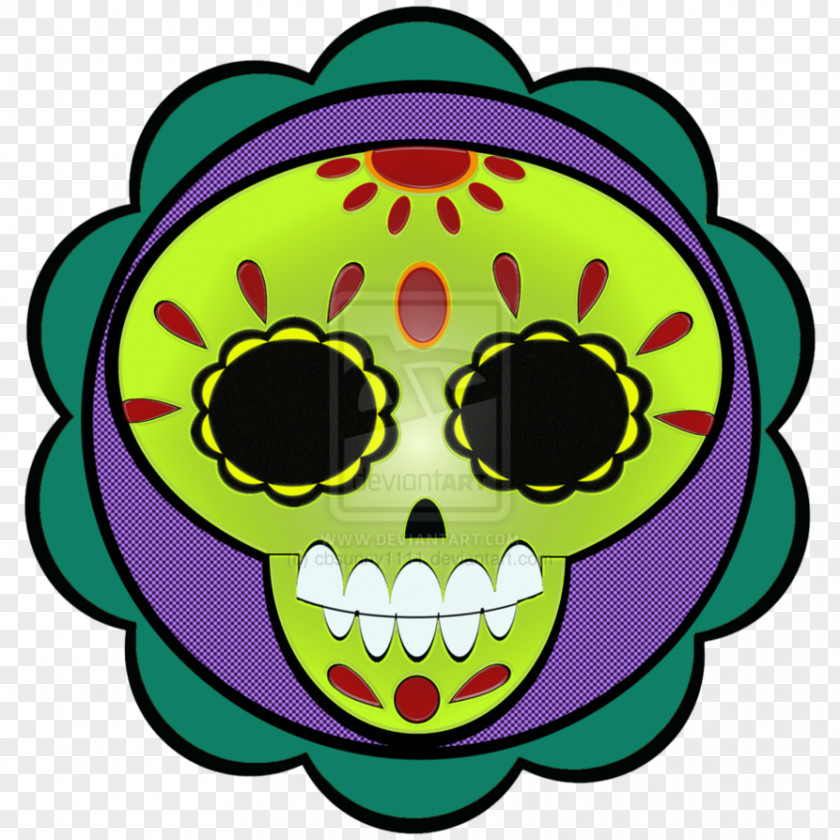 Cute Sugar Skull La Calavera Catrina Clip Art Mexican Cuisine PNG