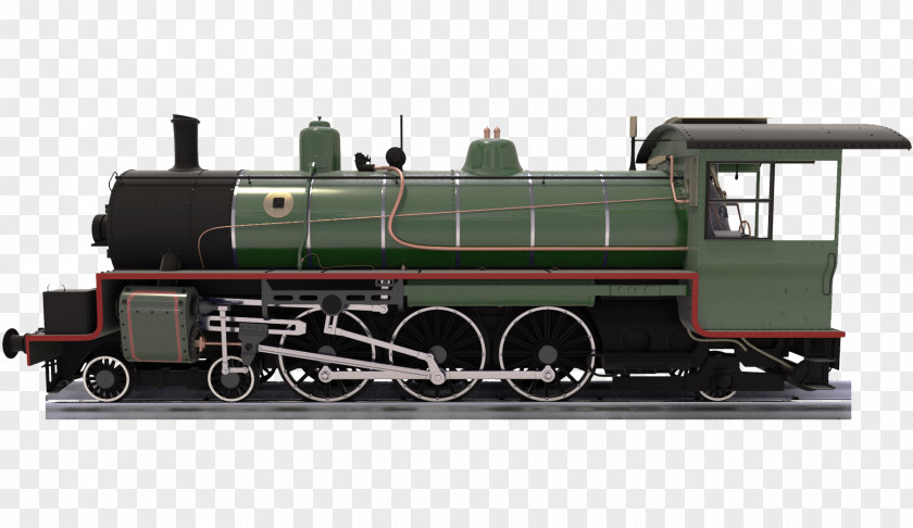 Green Train Rail Transport Steam Locomotive PNG