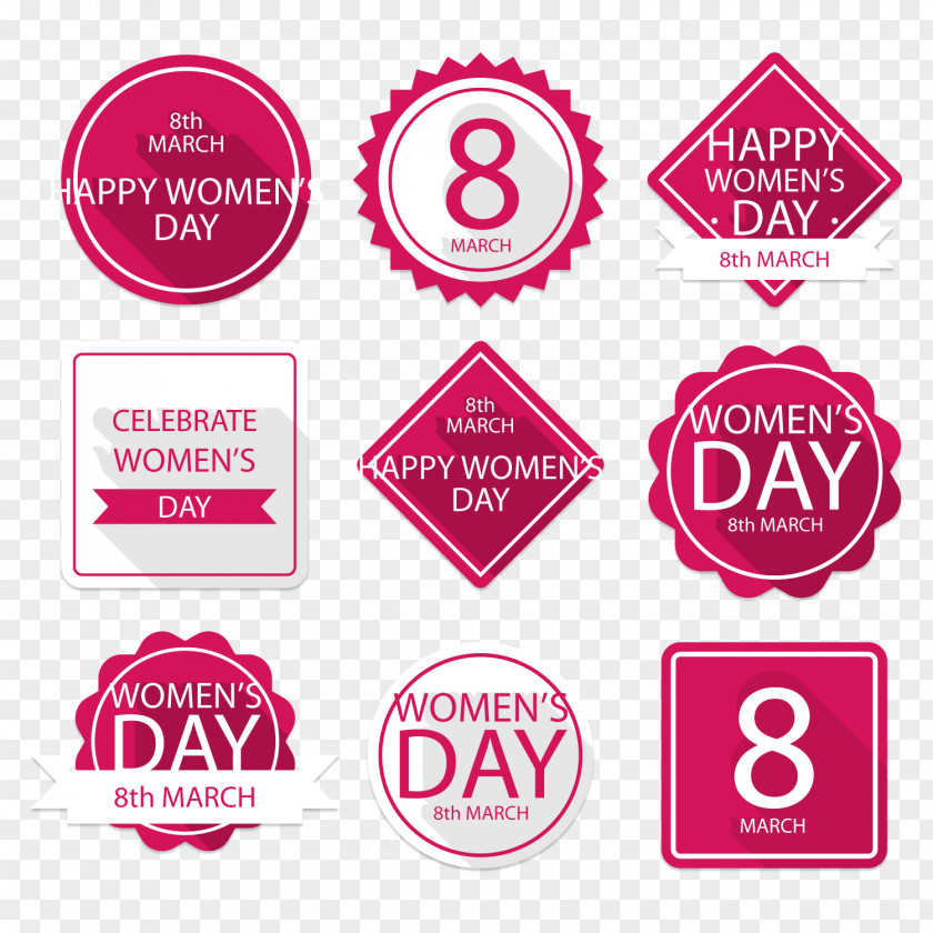 Rose Red Women's Day Tag Material International Womens Woman Euclidean Vector PNG