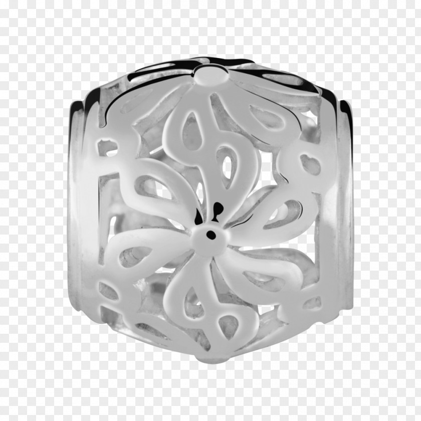 Silver Flower Sterling Filigree Jewellery Charm Bracelet PNG