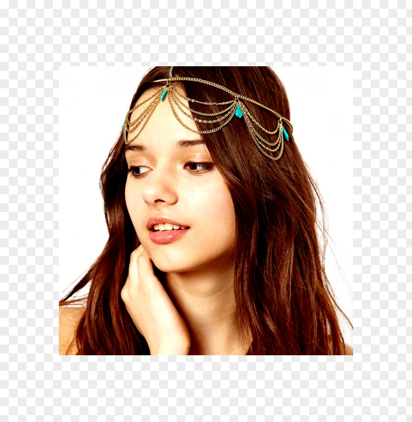 Jewellery Chain Headpiece Headband Imitation Gemstones & Rhinestones PNG