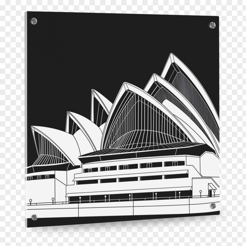 Sydney Silhouette Opera House Art Canvas Print Printing PNG