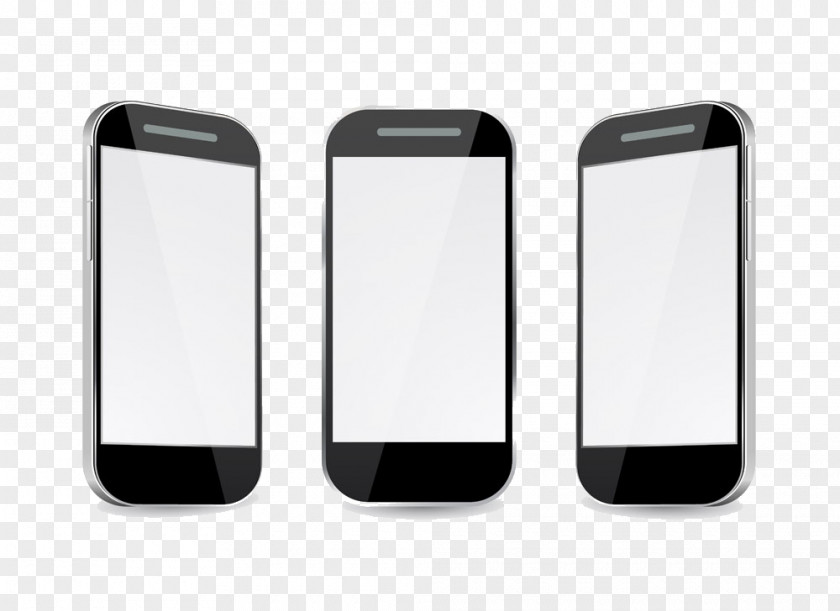 Three Smartphones Computer Keyboard Smartphone Icon Design PNG