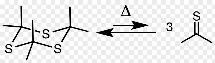 Acetone Thioacetone 1,3,5-Trithiane Chemical Compound Wikipedia Enzyme Inhibitor PNG
