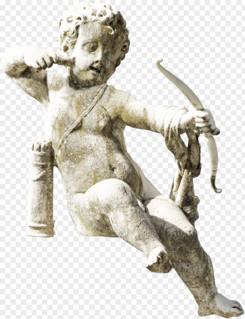 Cupid Classical Sculpture Figurine Statue Clip Art PNG
