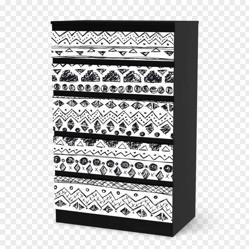 Ethno Furniture Drawer Commode Rectangle Pattern PNG