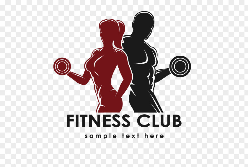 Men And Women Slimming Club Physical Fitness Logo Centre Bodybuilding PNG