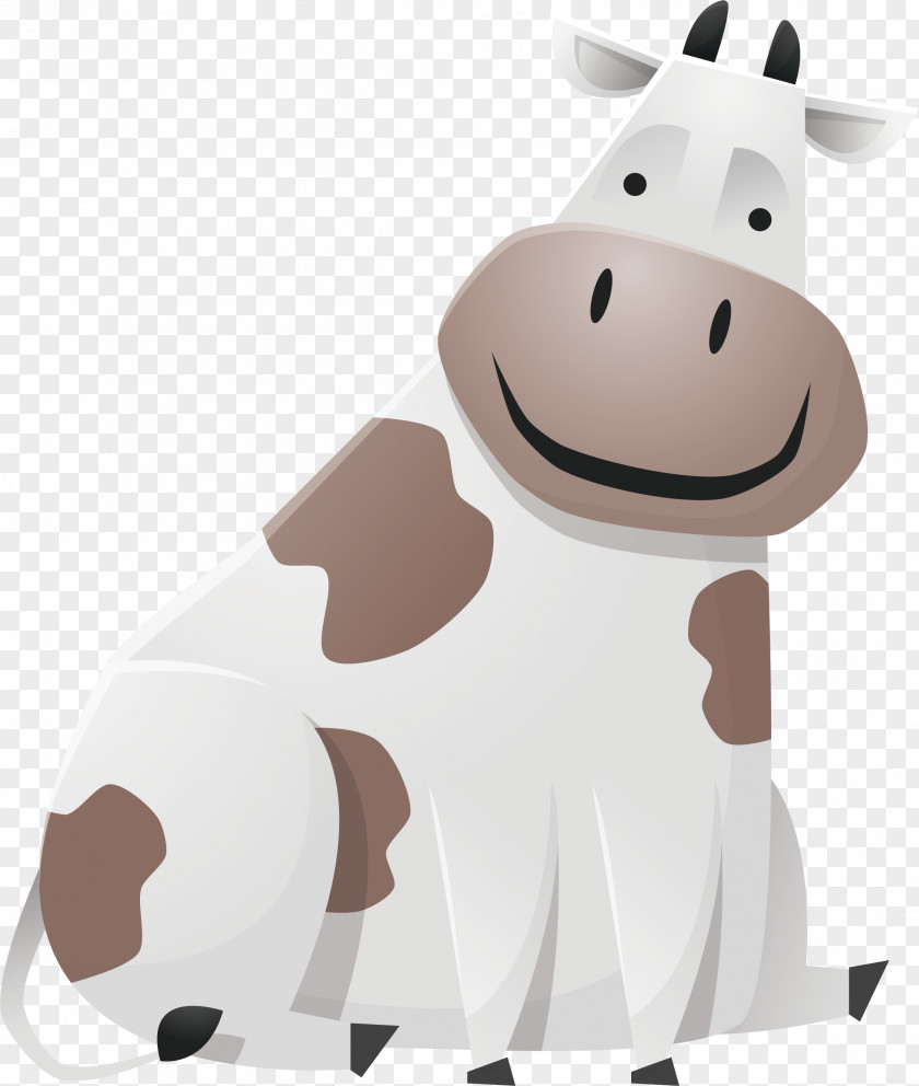 Vector Cow Ayrshire Cattle Ox Livestock Dairy Illustration PNG