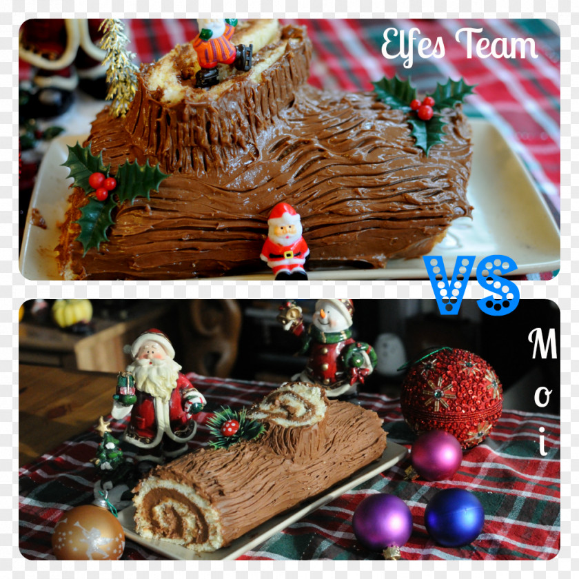 Christmas Delicacies Gingerbread House Yule Log Lebkuchen Chocolate Cake PNG