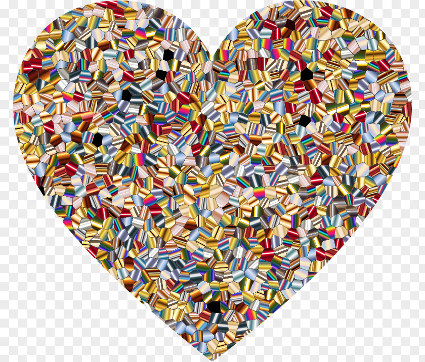 Mosaic Heart Tile PNG