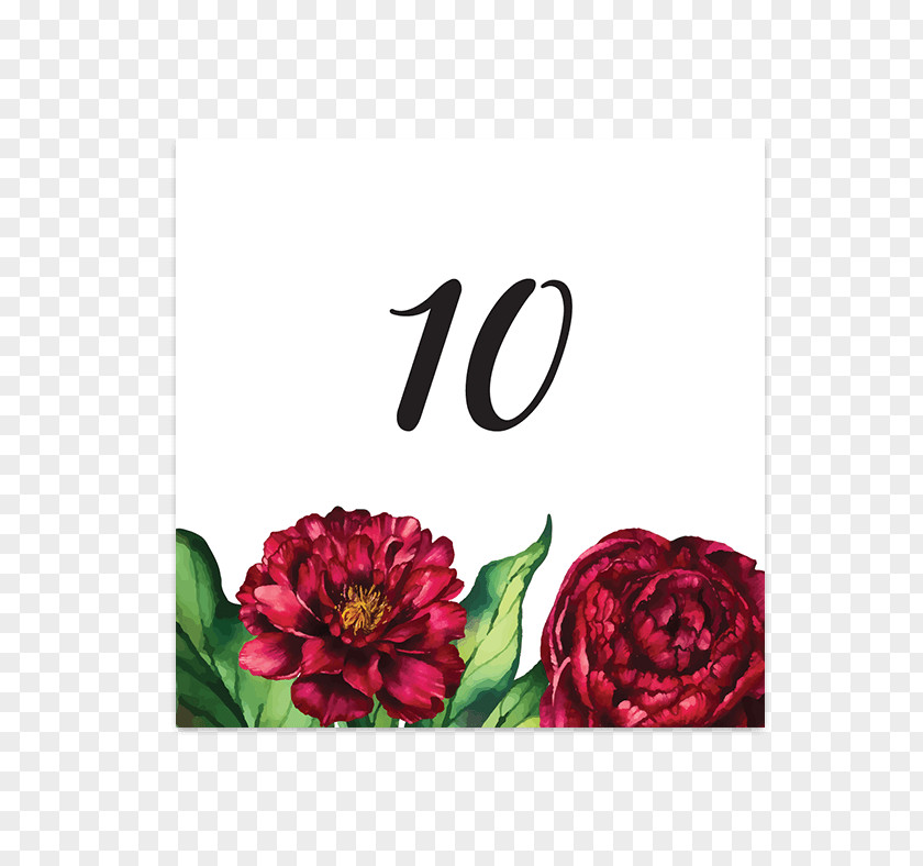 Table Number Garden Roses Wedding Invitation Paper Save The Date PNG