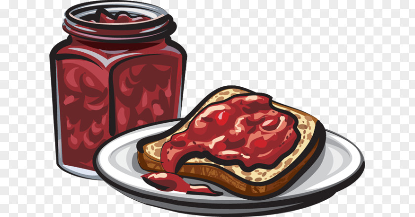 Toast Breakfast Gelatin Dessert White Bread Fruit Preserves PNG