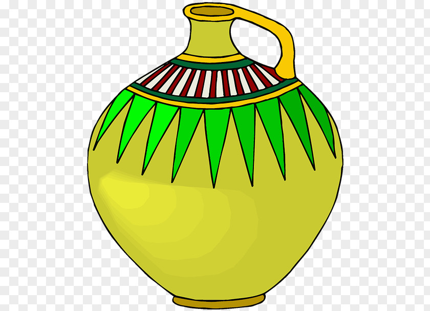 Yellow Green Vase PNG