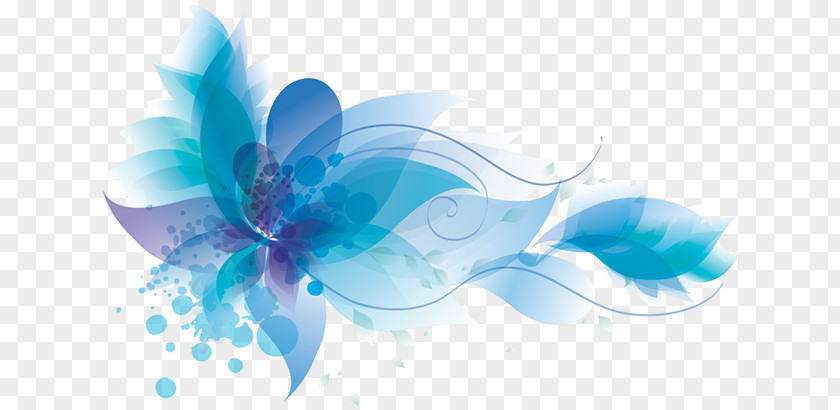 Aquarius Blue Flower Clip Art PNG