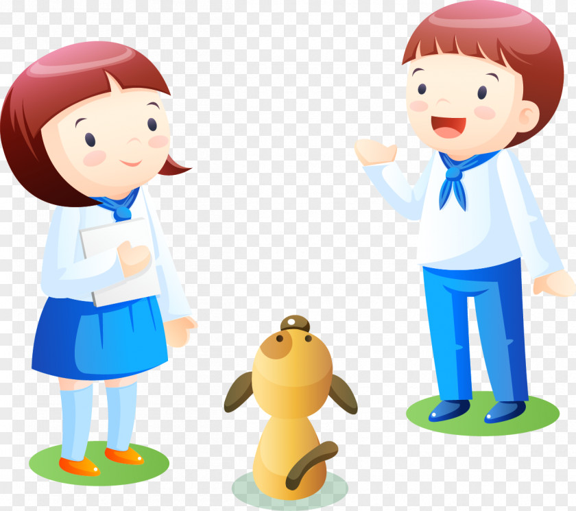 Cartoon Cute Puppy Estudante Lesson PNG