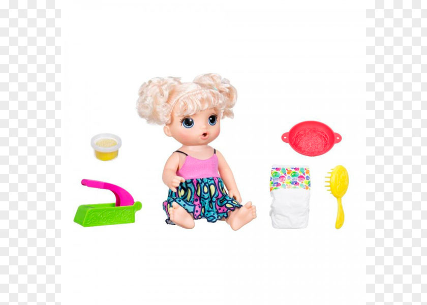Doll Hasbro Baby Alive Super Snacks Snackin' Sara Noodle Toy PNG
