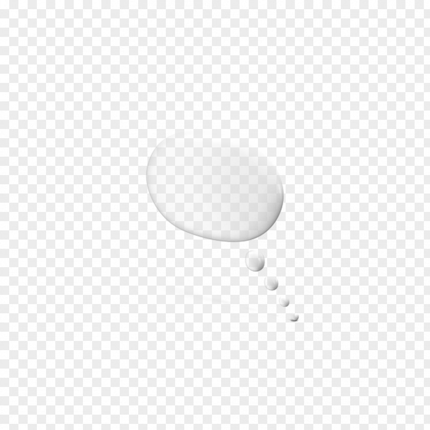 Round White Thought Bubble Black And Pattern PNG