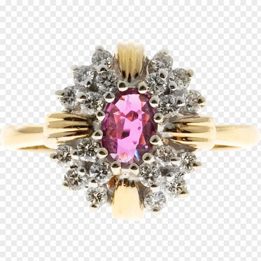 Ruby Ring Carat Diamond Gold PNG