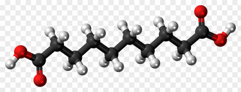 Sebacic Acid Ball-and-stick Model Molecule Carboxylic PNG