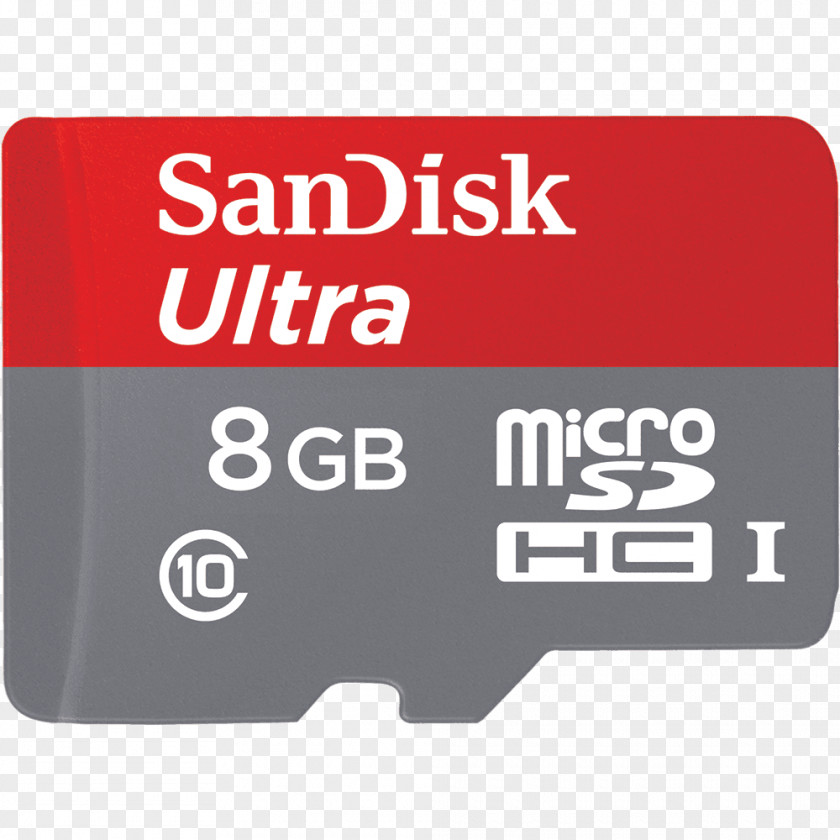 GB MicroSDHC Flash Memory Cards Secure Digital SanDisk PNG