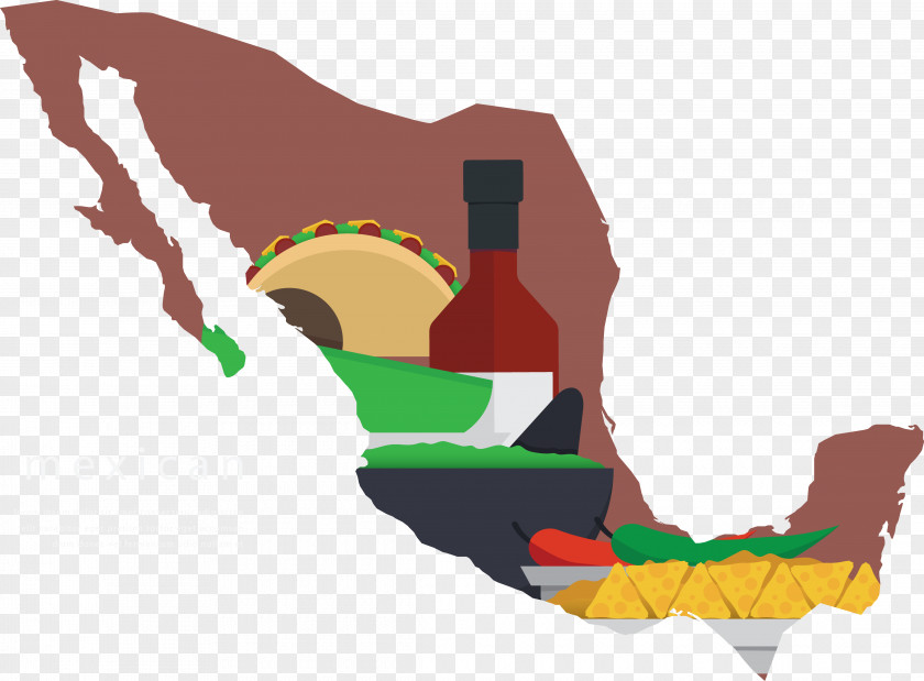 Gourmet Map Silhouette Mexico City United States Republic Of The Rio Grande Mexican Cuisine Irreligion In PNG
