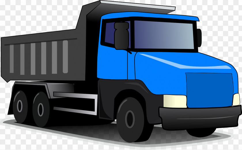 Blue Dump Truck Pickup Car Clip Art PNG