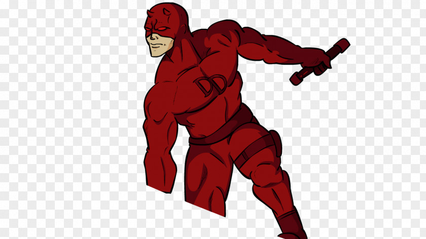 Daredevil Cartoon Superhero Muscle PNG