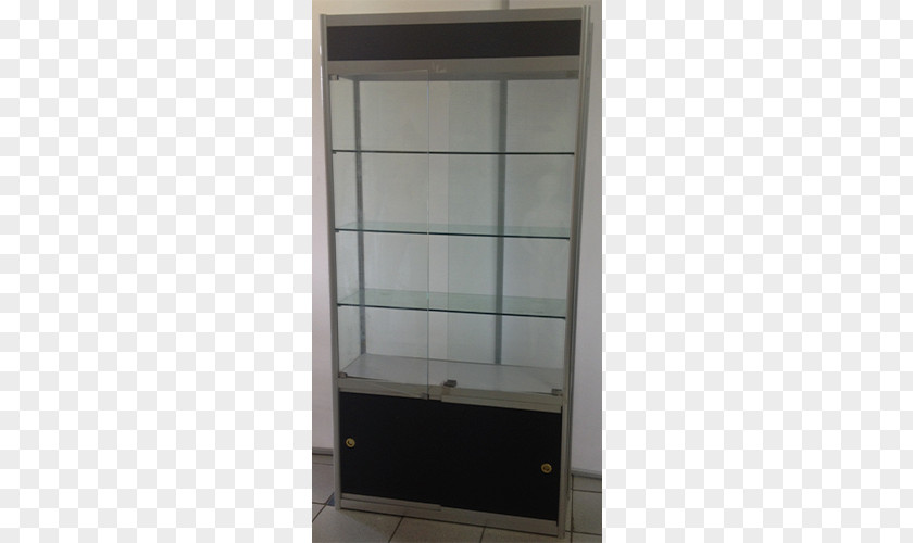Glass Square Shelf Display Case Window Poly PNG
