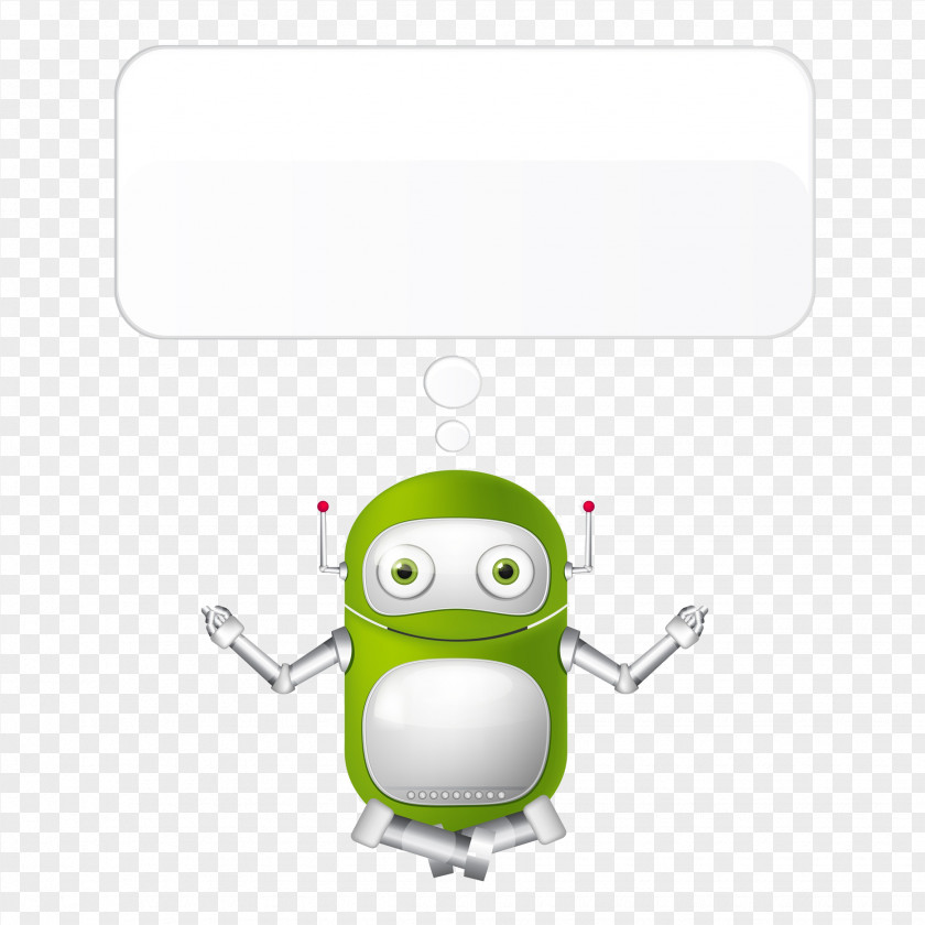 The Text Bubble On Top Of Robot Drawing Photography Illustration PNG